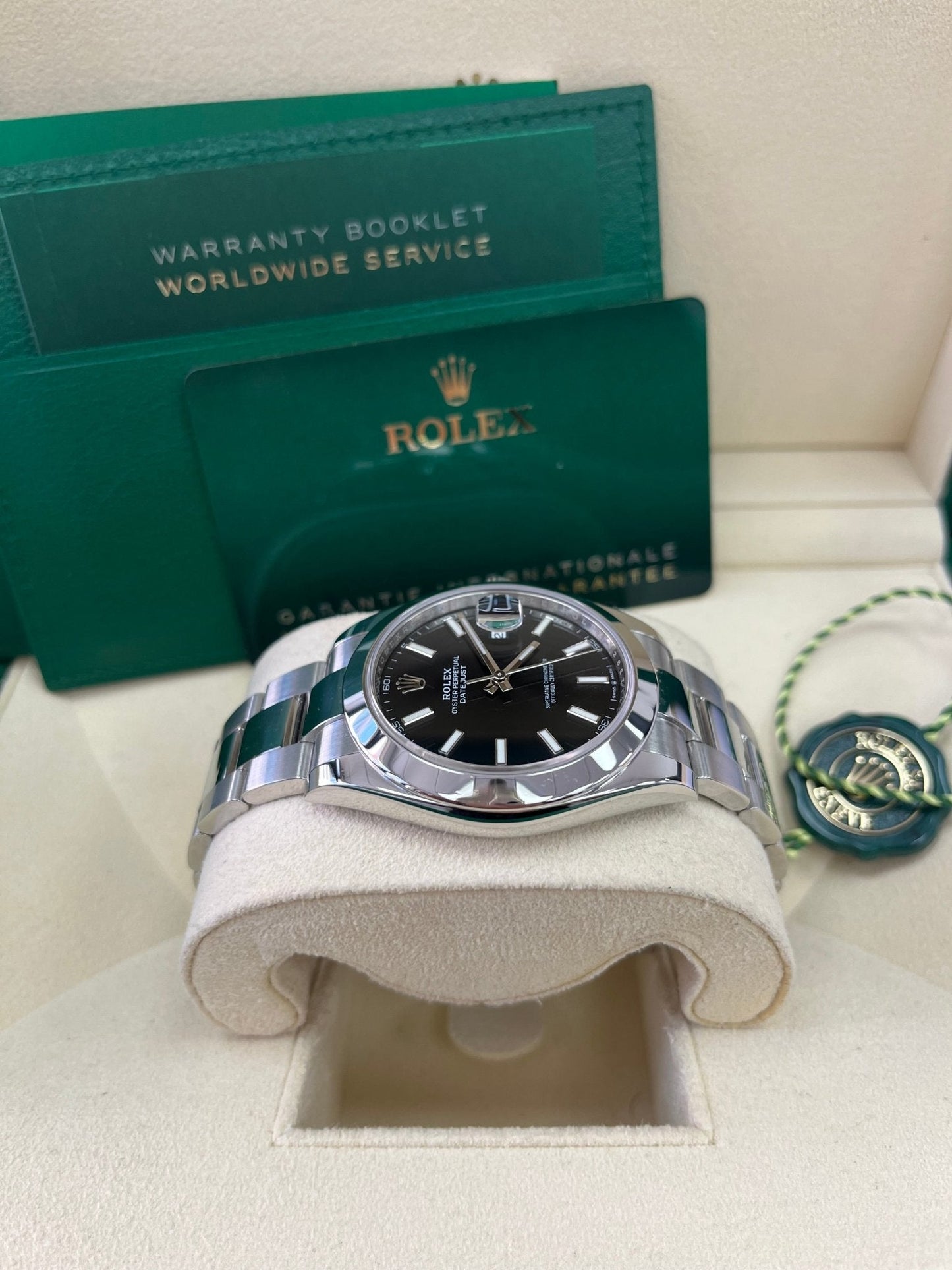 Rolex Datejust 41 Stainless Steel & White Gold - Black Index Dial - Smooth Bezel (Ref# 126300)