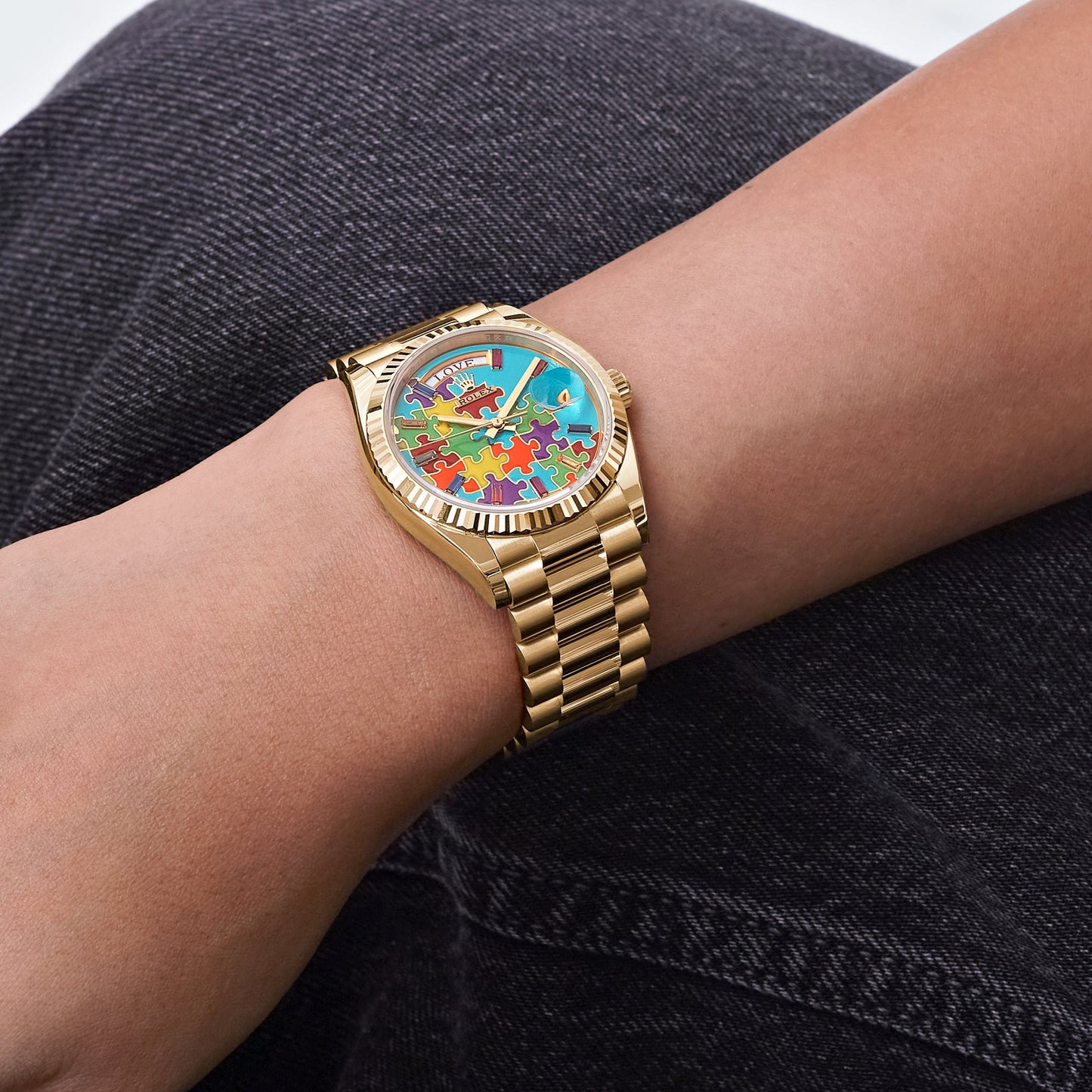 Rolex Day-Date 36 128238 'Emoji Puzzle' Yellow Gold (2025)