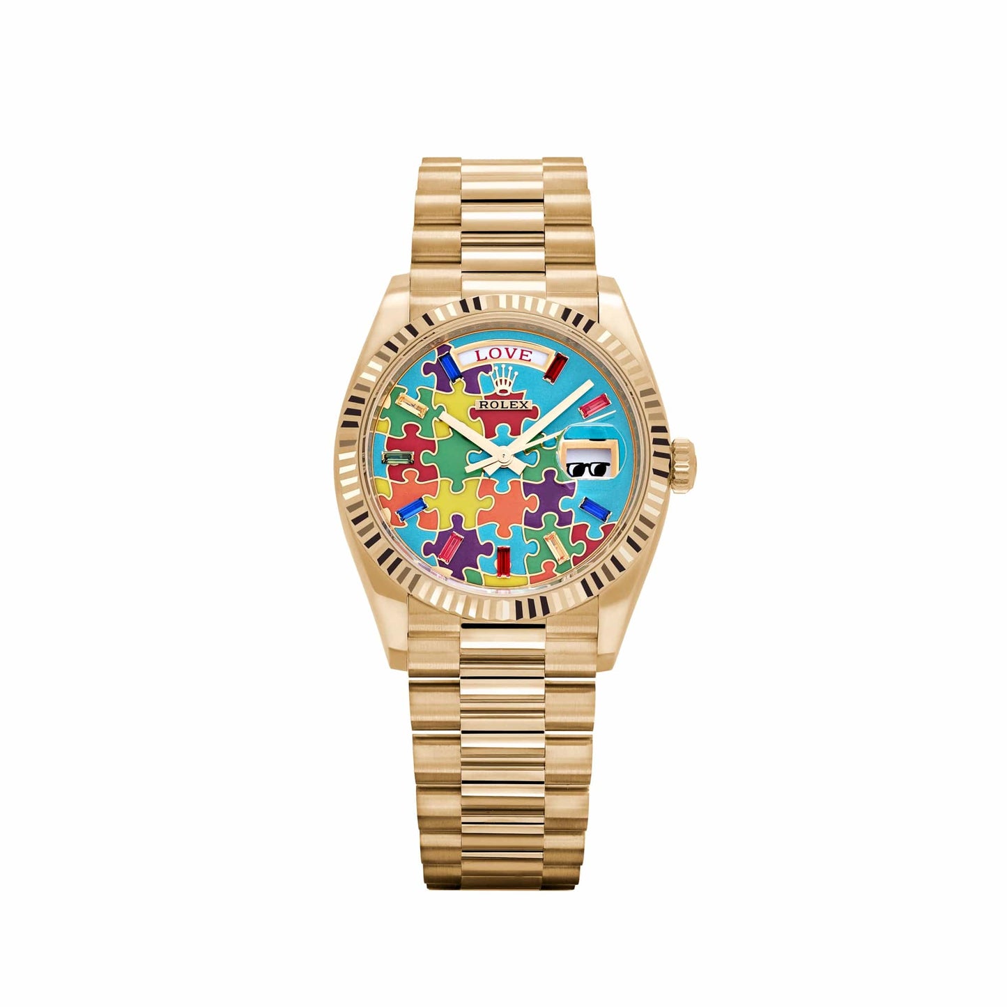 Rolex Day-Date 36 128238 'Emoji Puzzle' Yellow Gold (2025)