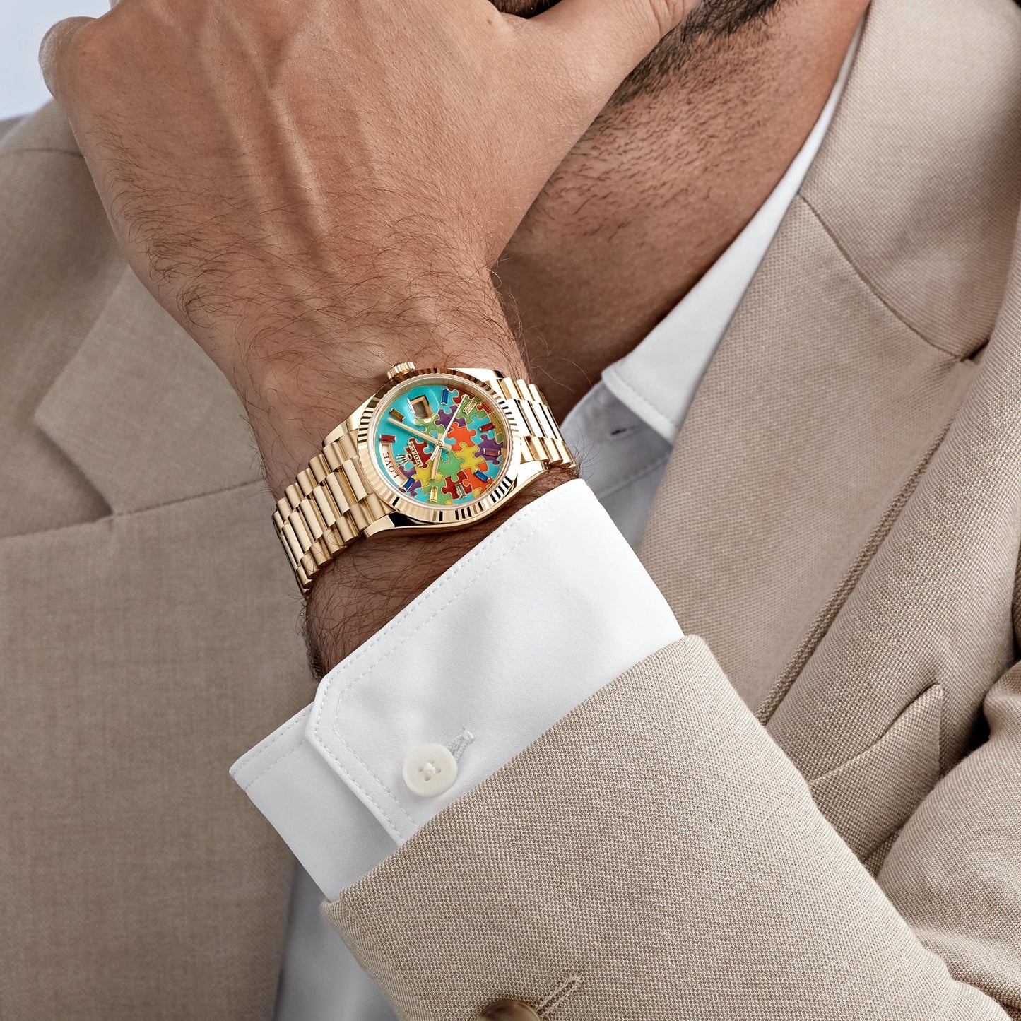 Rolex Day-Date 36 128238 'Emoji Puzzle' Yellow Gold (2025)