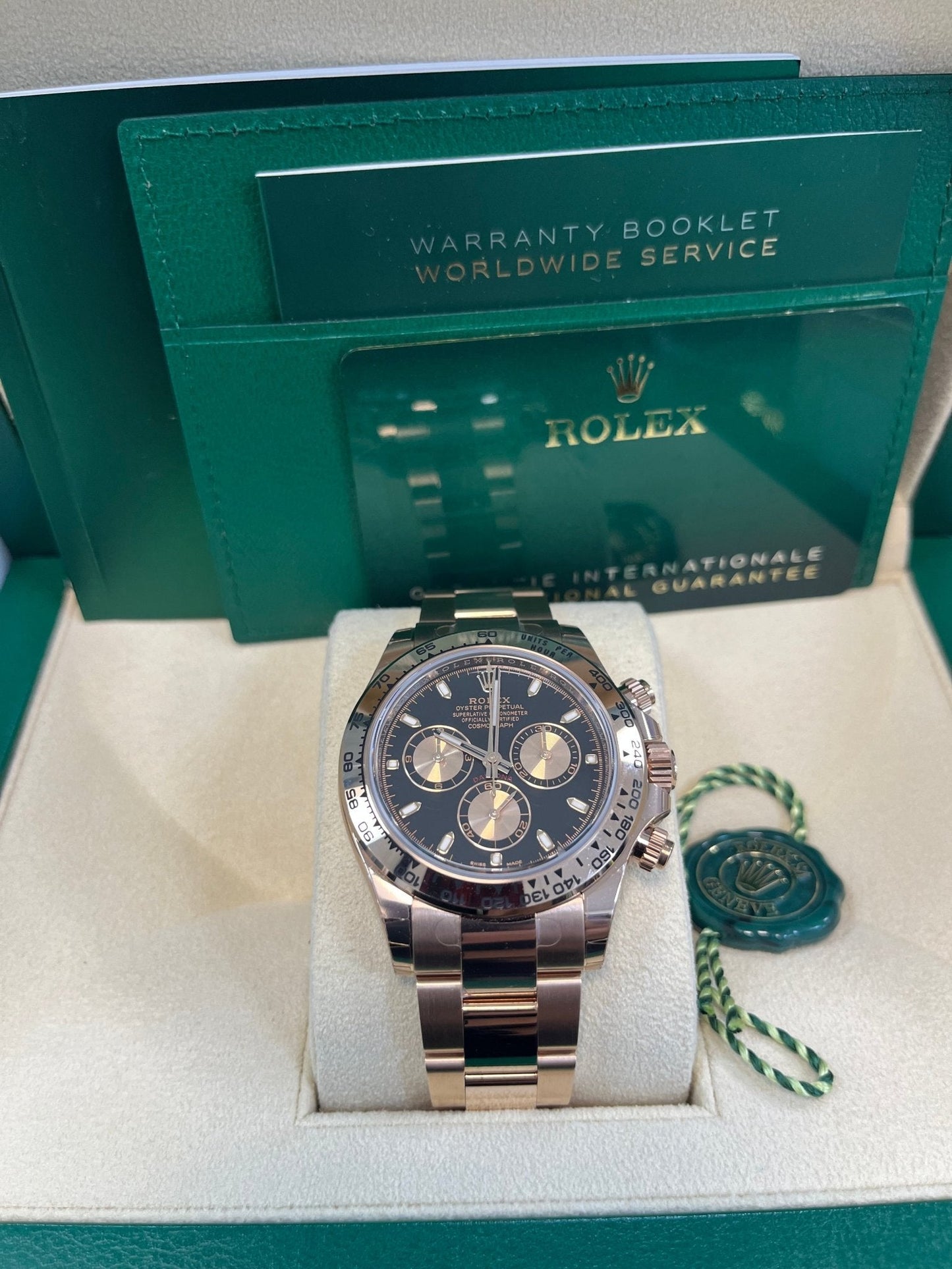Rolex Daytona Everose Gold Cosmograph/ Black Index Dial (Ref# 116505)