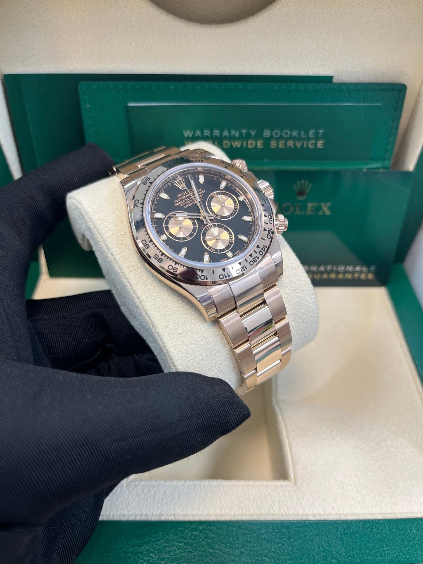 Rolex Daytona Everose Gold Cosmograph/ Black Index Dial (Ref# 116505)