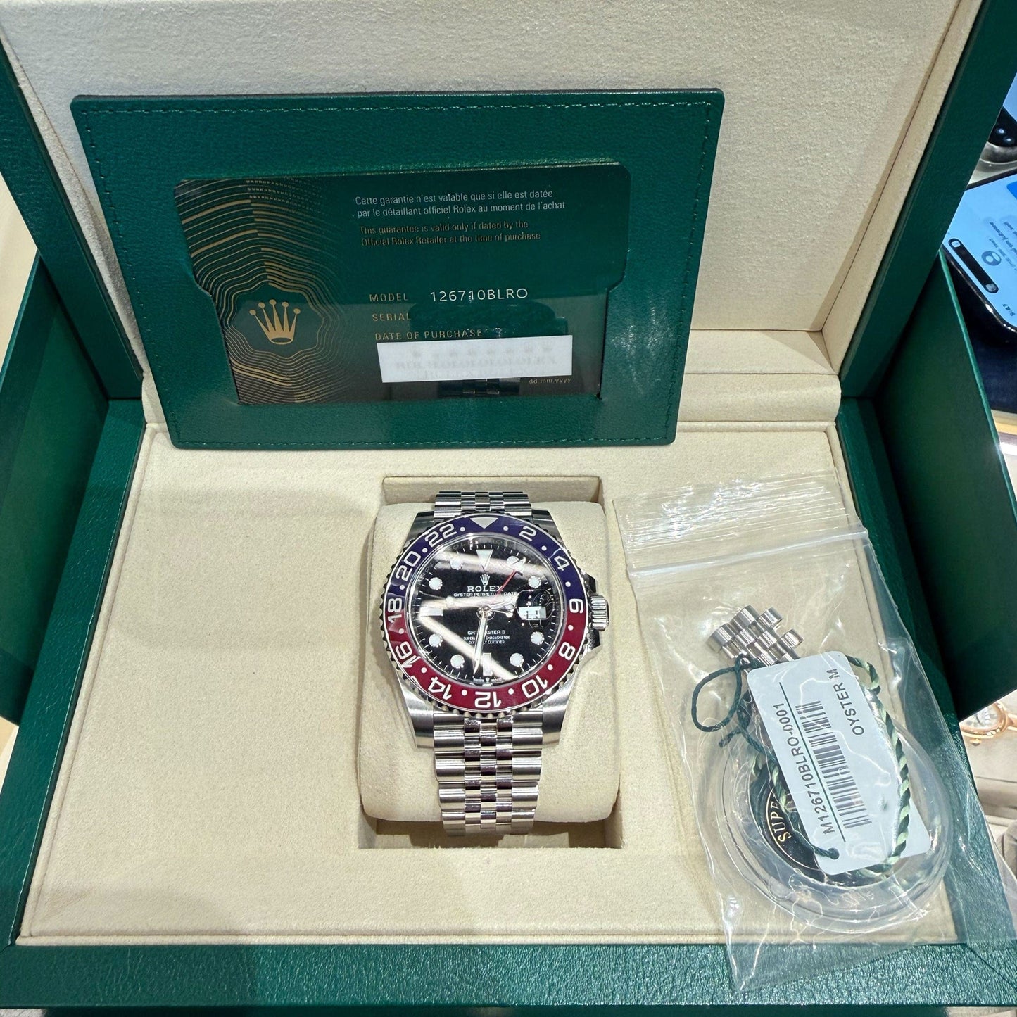Rolex GMT-Master II 126710BLRO 'Pepsi' Stainless Steel Black Dial Jubilee (2025)