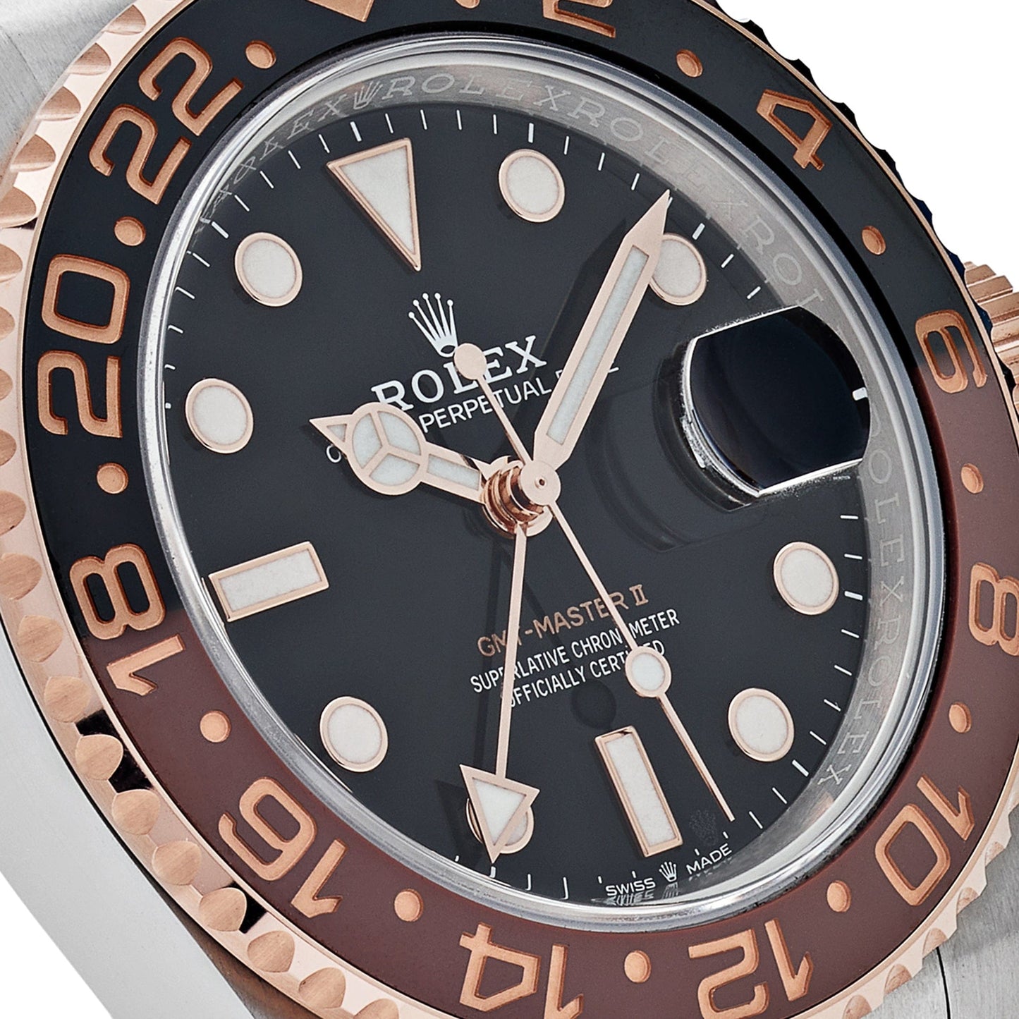 Rolex GMT-Master II 126711CHNR 'Root Beer' Rose Gold Stainless Black Dial (2020)