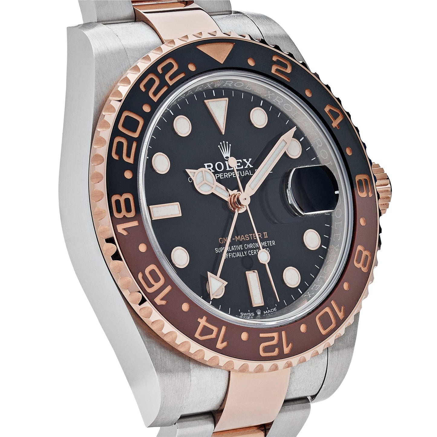 Rolex GMT-Master II 126711CHNR 'Root Beer' Rose Gold Stainless Black Dial (2020)