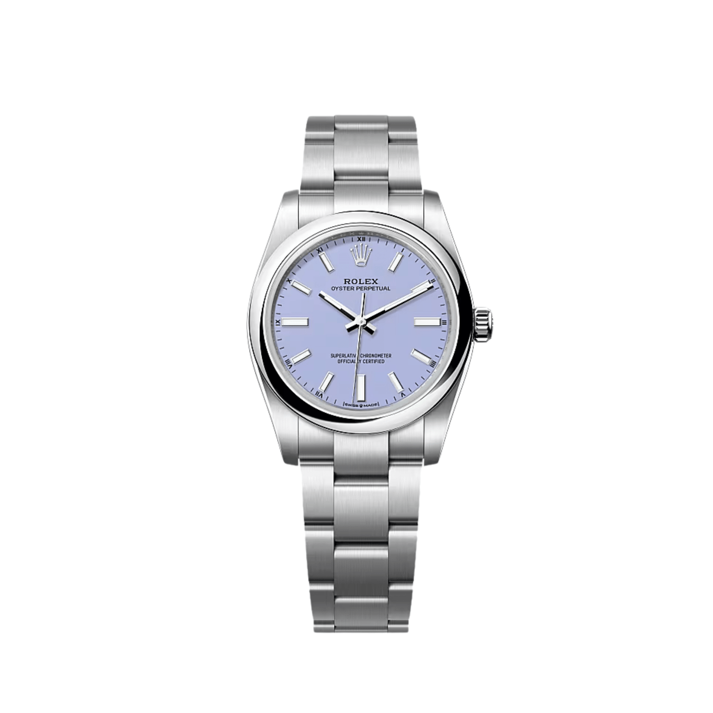 Rolex Oyster Perpetual 34 124200 Stainless Steel Lavender Dial (2025)