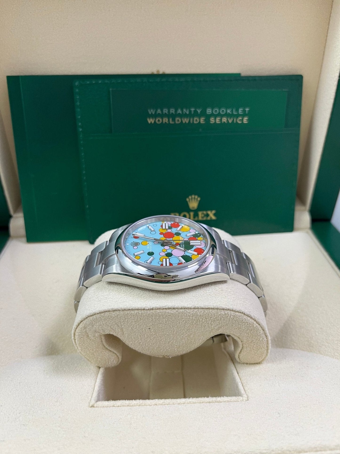 Rolex Oyster Perpetual Oyster Perpetual 41 Celebration Dial New 2023 Release 124300 Turquoise Colorful Dial