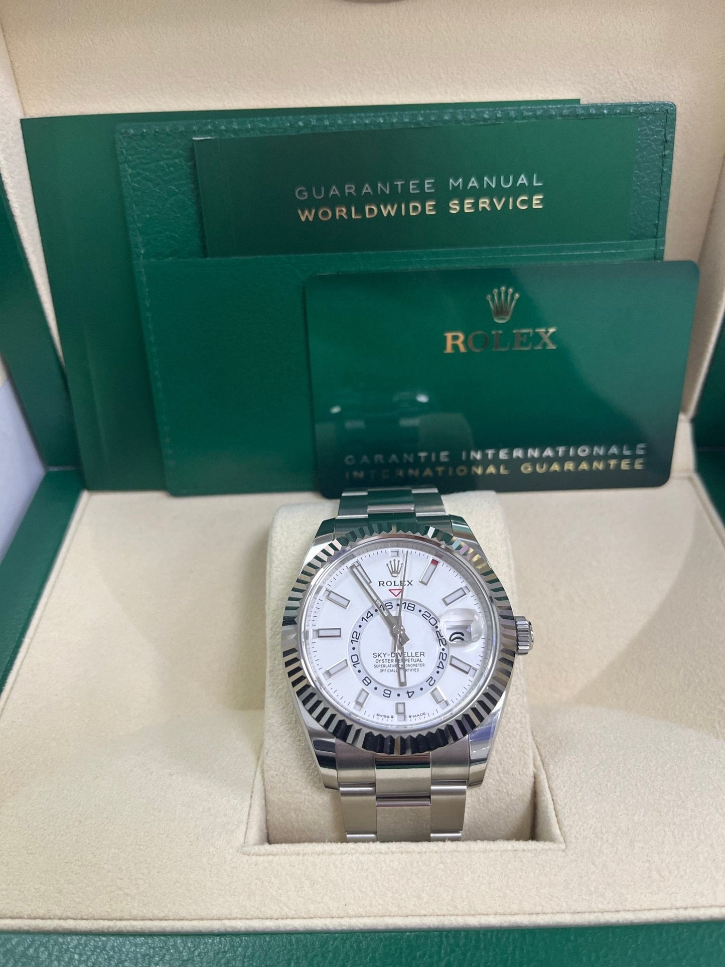 Rolex Sky-Dweller White Index Dial Oyster Bracelet 336934