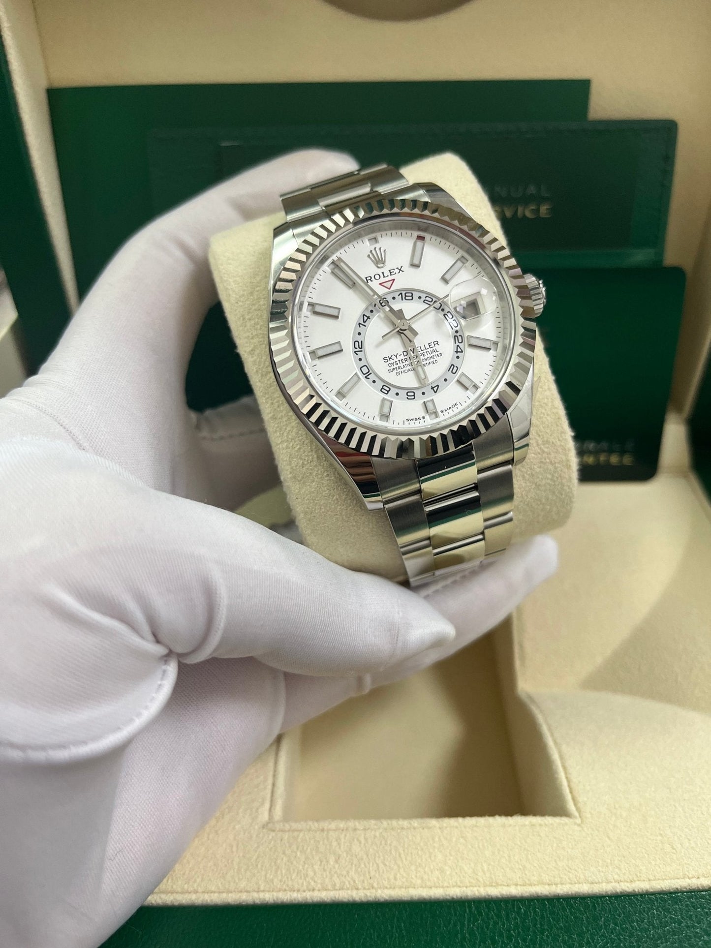 Rolex Sky-Dweller White Index Dial Oyster Bracelet 336934