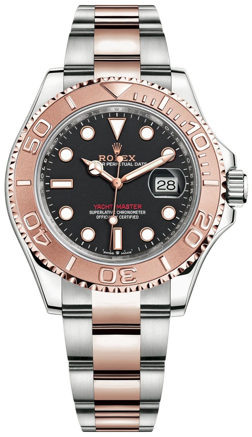 Rolex Steel and Everose Gold Rolesor Yacht-Master 40 Watch Black Dial (Ref #126621)