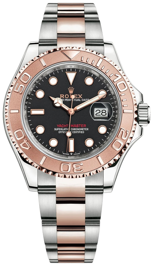 Rolex Steel and Everose Gold Rolesor Yacht-Master 40 Watch Black Dial (Ref #126621)