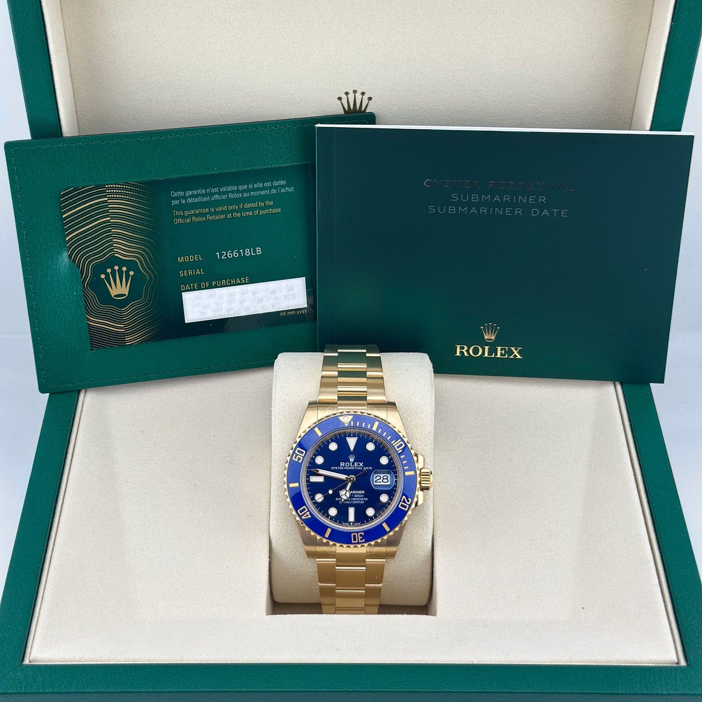 Rolex Submariner Date 126618LB Yellow Gold Blue Dial (2025)