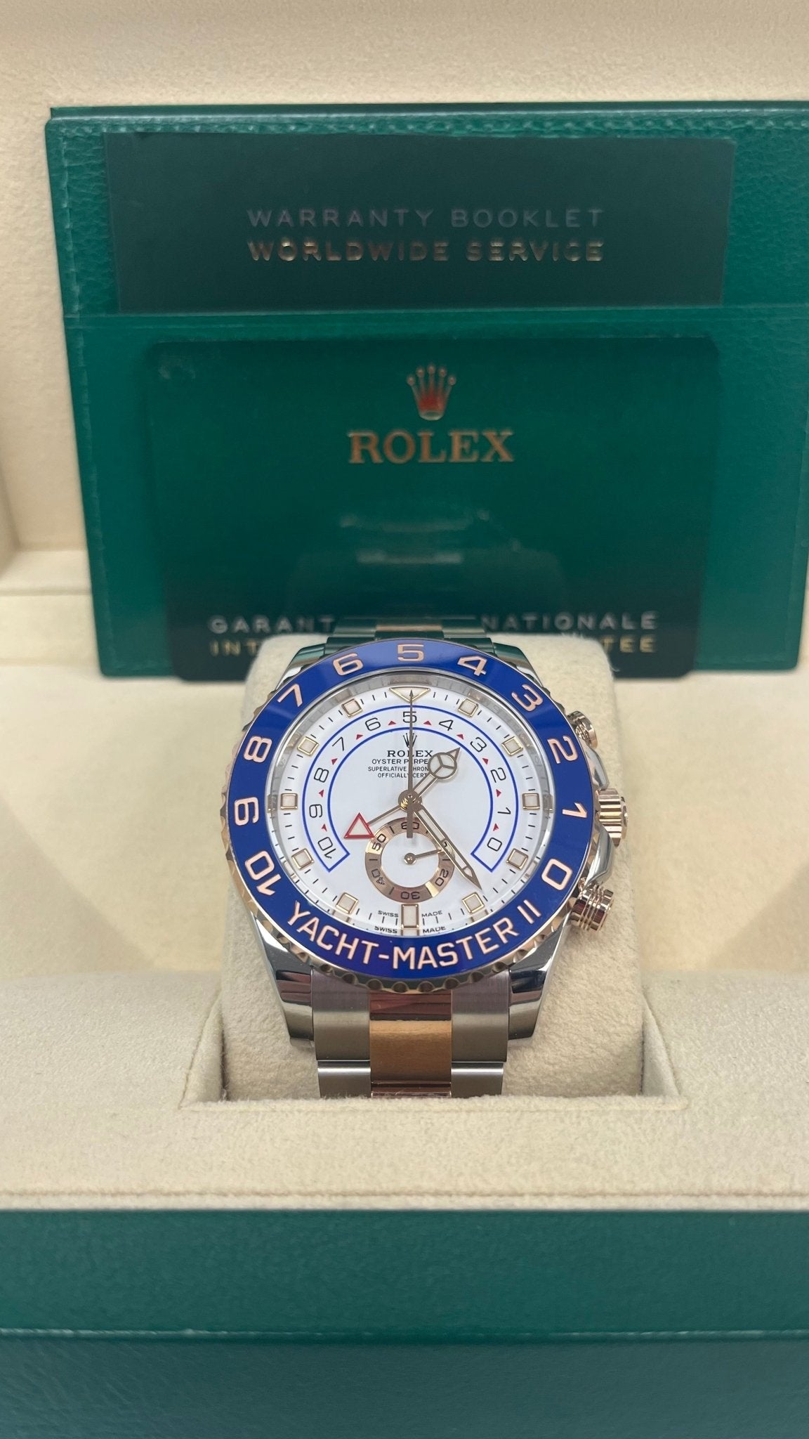 Rolex Yacht-Master II Two-Tone Rose Gold & Steel - White Dial (Ref# 116681)