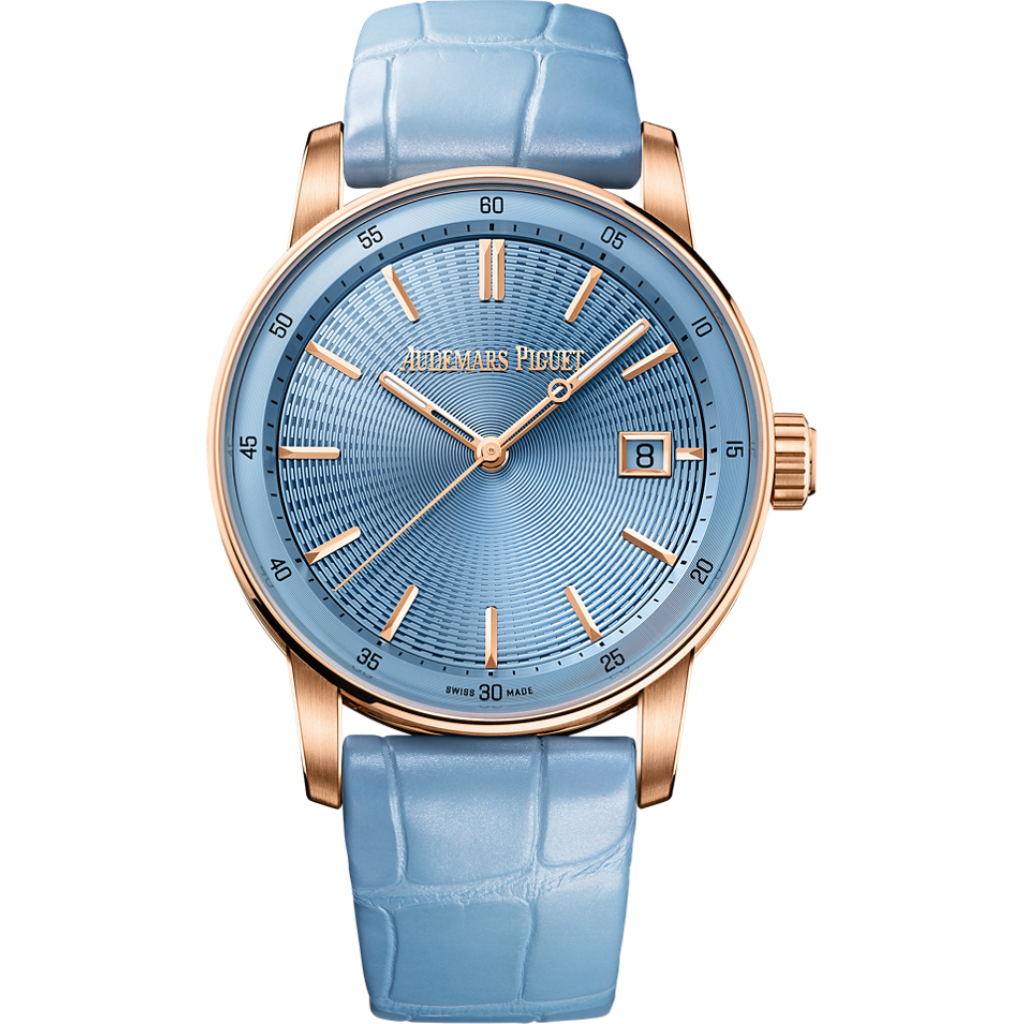 Audemars Piguet Code 11.59 by Audemars Piguet Selfwinding 38 mm Light Blue Dial 18-Carat Pink Gold   Strap 77410OR.OO.A344CR.01