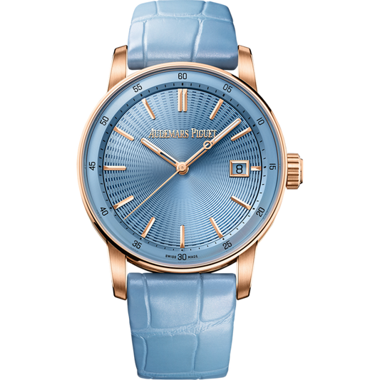 Audemars Piguet Code 11.59 by Audemars Piguet Selfwinding 38 mm Light Blue Dial 18-Carat Pink Gold   Strap 77410OR.OO.A344CR.01
