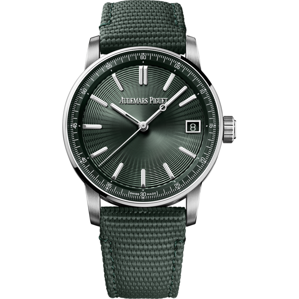 Audemars Piguet Code 11.59 by Audemars Piguet Selfwinding 41 mm Green  Dial Stainless Steel Rubber-Coated Strap  15210ST.OO.A056KB.01