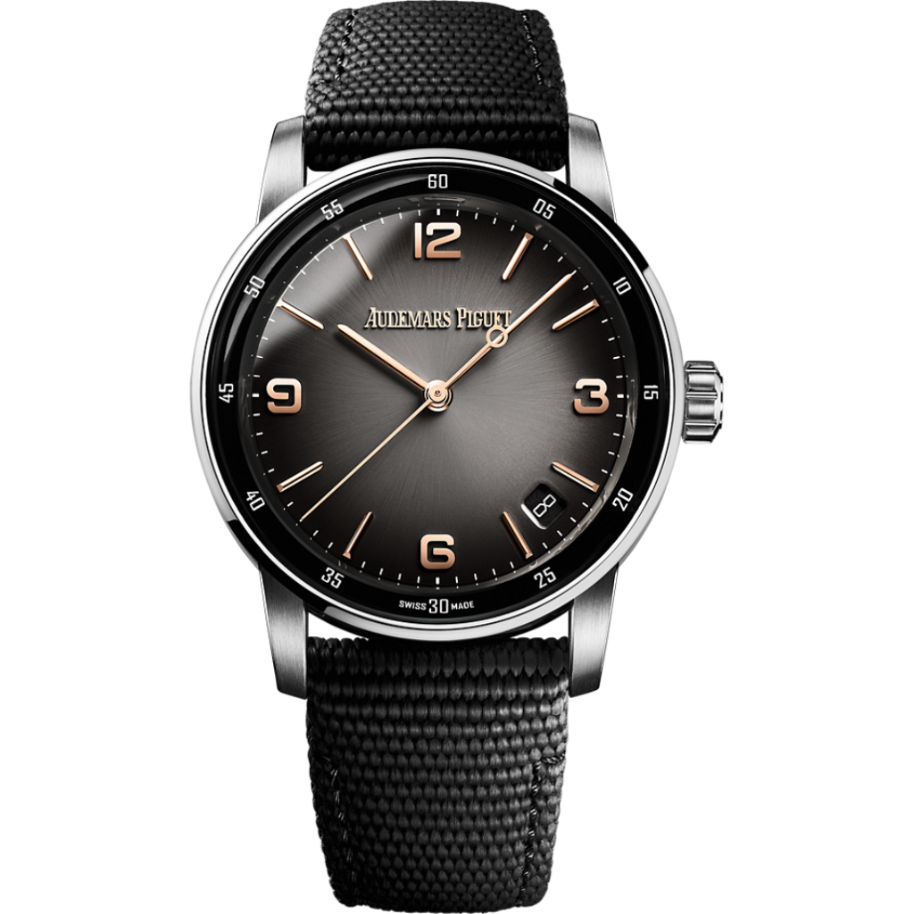 Audemars Piguet Code 11.59 by Audemars Piguet Selfwinding 41 mm Grey Dial 18-Carat Pink Gold Rubber-Coated Strap 15210CR.OO.A002KB.01