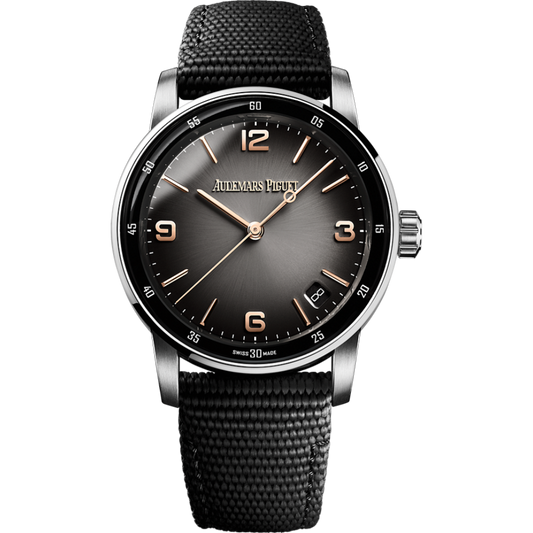 Audemars Piguet Code 11.59 by Audemars Piguet Selfwinding 41 mm Grey Dial 18-Carat Pink Gold Rubber-Coated Strap 15210CR.OO.A002KB.01