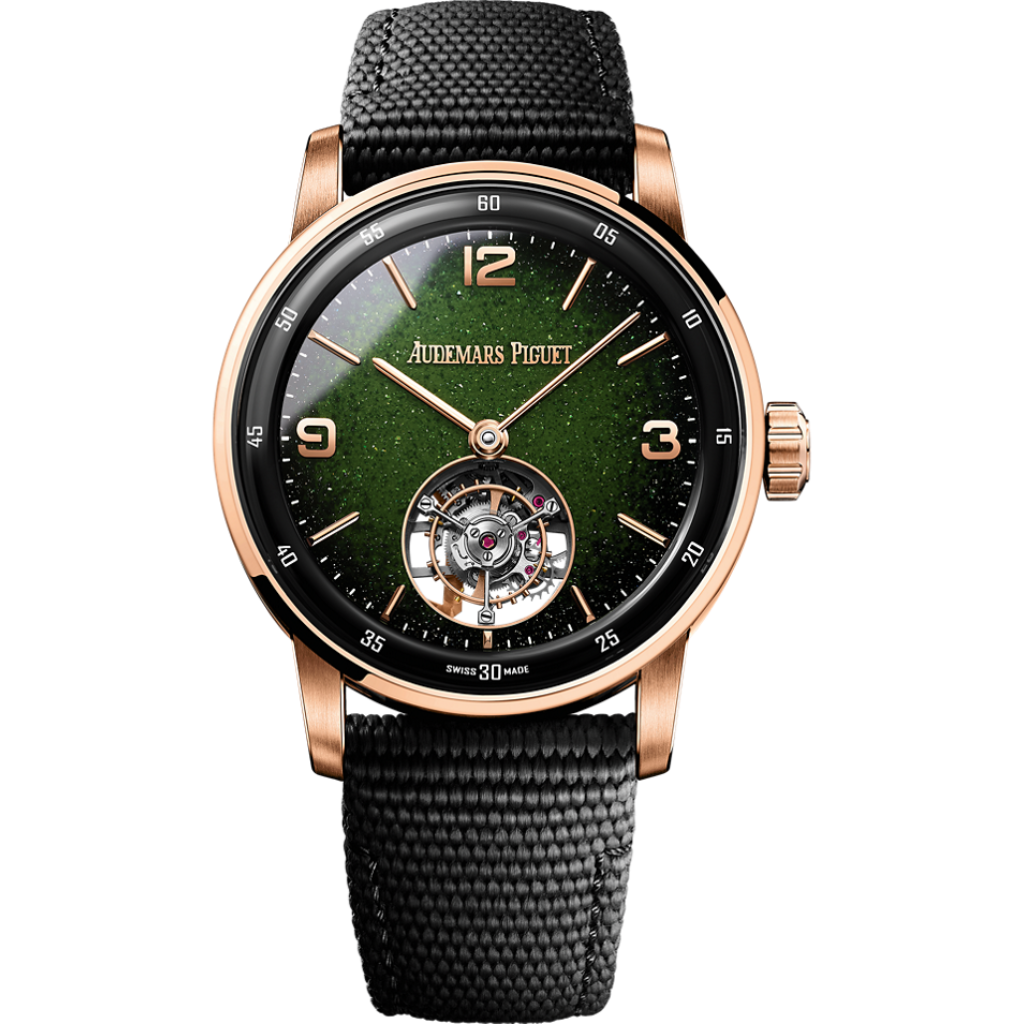 Audemars Piguet Code 11.59 by Audemars Piguet Selfwinding Flying Tourbillon  41 mm Green  Dial Ceramic Rubber-Coated Strap 26396NR.OO.D002KB.01