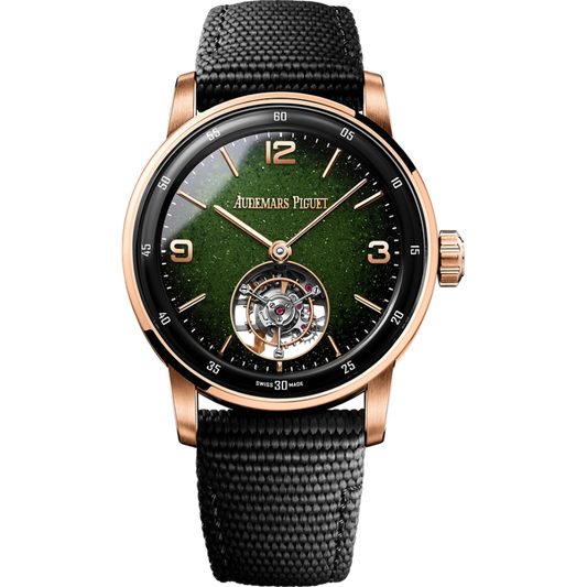 Audemars Piguet Code 11.59 by Audemars Piguet Selfwinding Flying Tourbillon  41 mm Green  Dial Ceramic Rubber-Coated Strap 26396NR.OO.D002KB.01