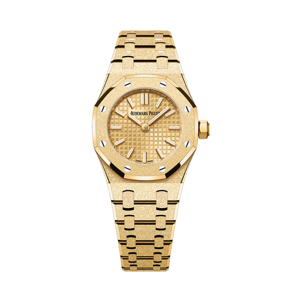 Audemars Piguet Royal Oak Mini Frosted Gold Quartz 23 mm Yellow Dial 18-Carat Yellow Gold Bracelet 67630BA.GG.1312BA.01