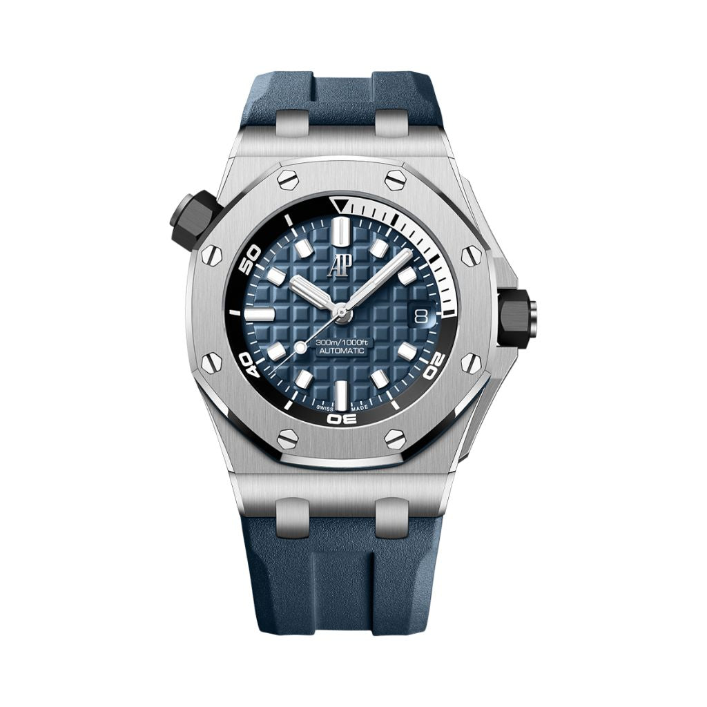 Audemars Piguet Royal Oak Offshore Diver 42 mm Blue Dial Stainless Steel Rubber Strap 15720ST.OO.A027CA.01