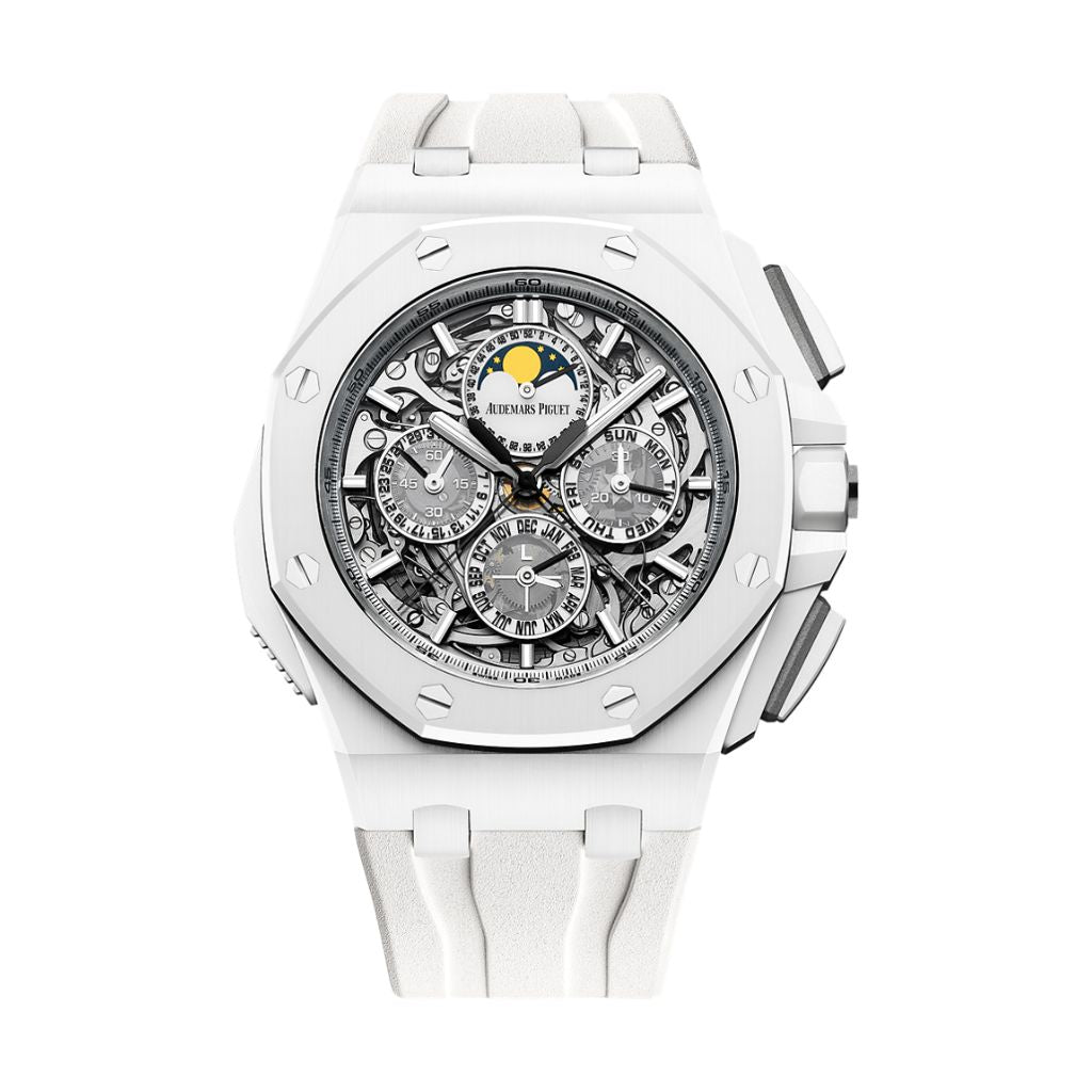 Audemars Piguet Royal Oak Offshore Grande Complication 44 mm Transparent Dial White Ceramic Rubber Strap 26582CB.OO.A010CA.01