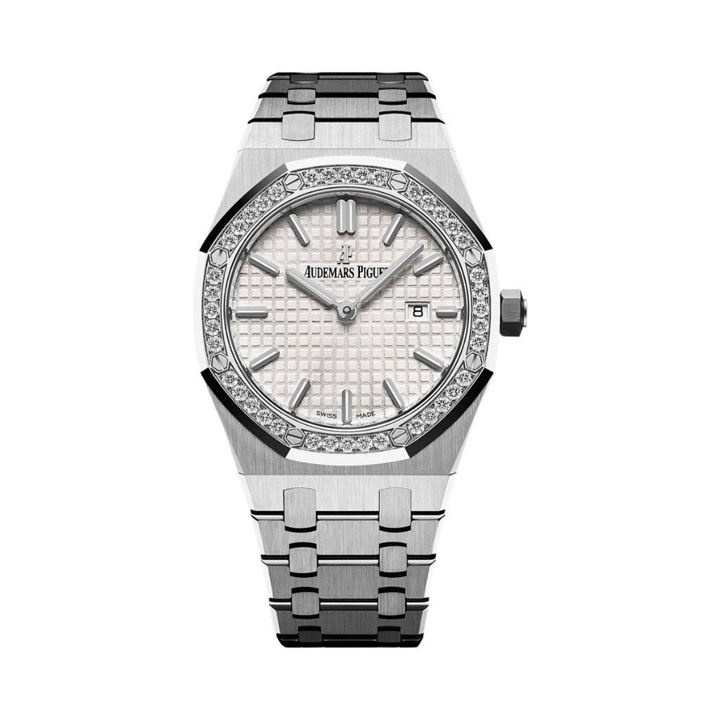 Audemars Piguet Royal Oak Quartz 33 mm Silver Dial with Diamonds Stainless Steel Bracelet 67651ST.ZZ.1261ST.01