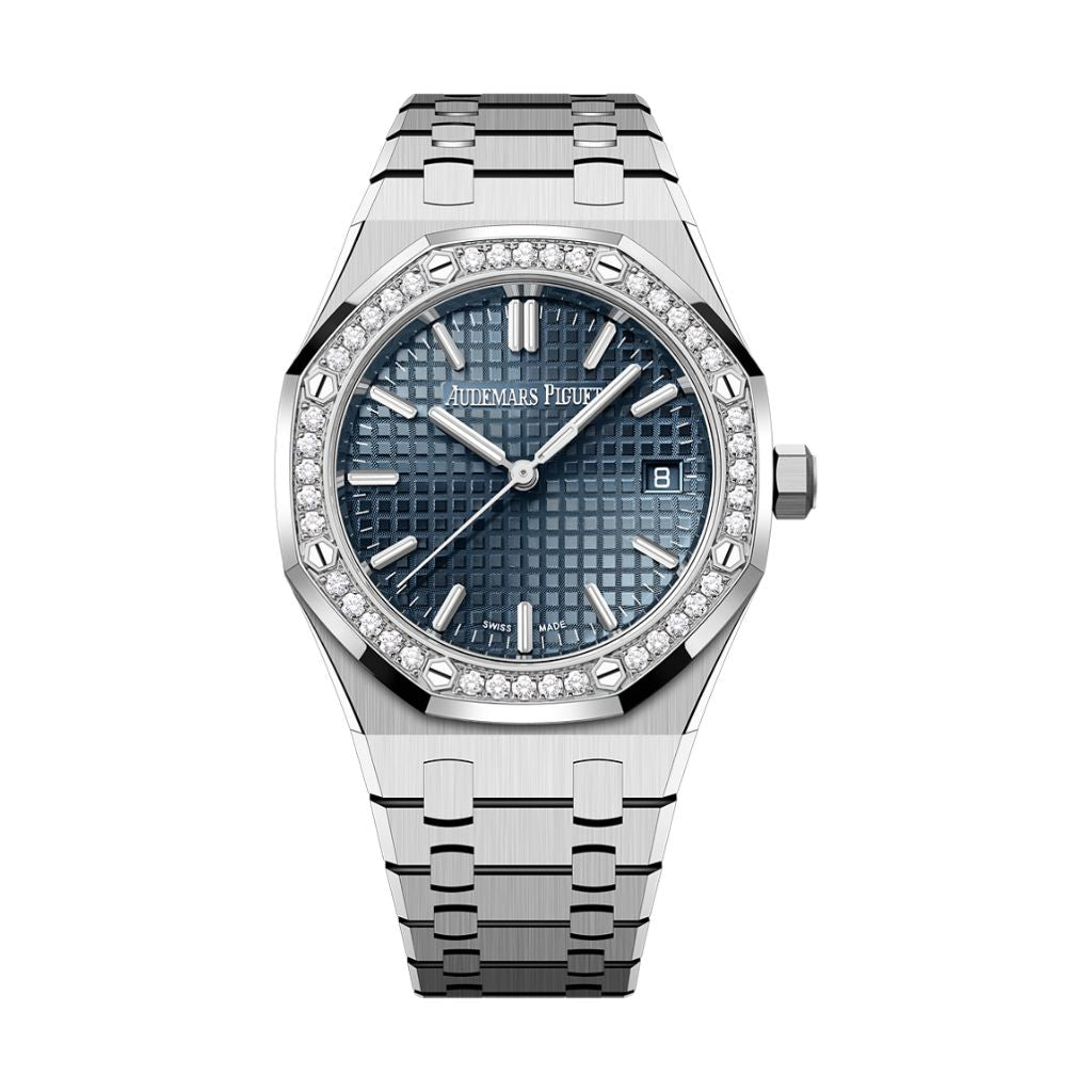 Audemars Piguet Royal Oak Selfwinding 34 mm Blue Dial with Diamonds Stainless Steel Bracelet 77451ST.ZZ.1361ST.04