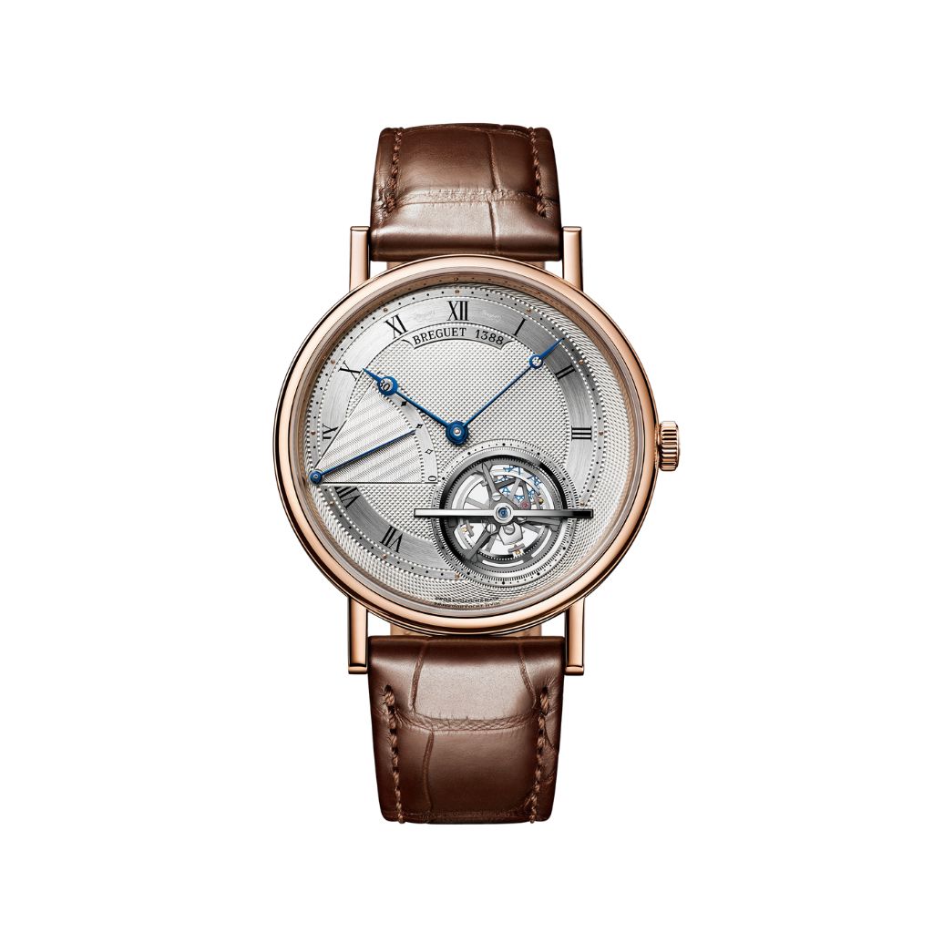 Breguet Classique 41 mm Silver Dial 18k Rose Gold Brown Leather Strap 5377BR/12/9WU