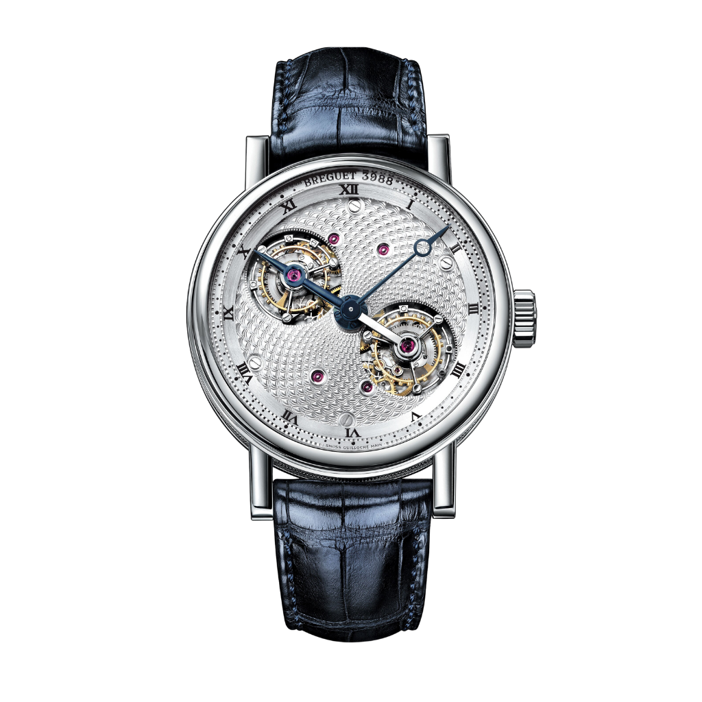 Breguet Classique 44 mm Silver Dial Platinum Black Leather Strap 5347PT/11/9ZU