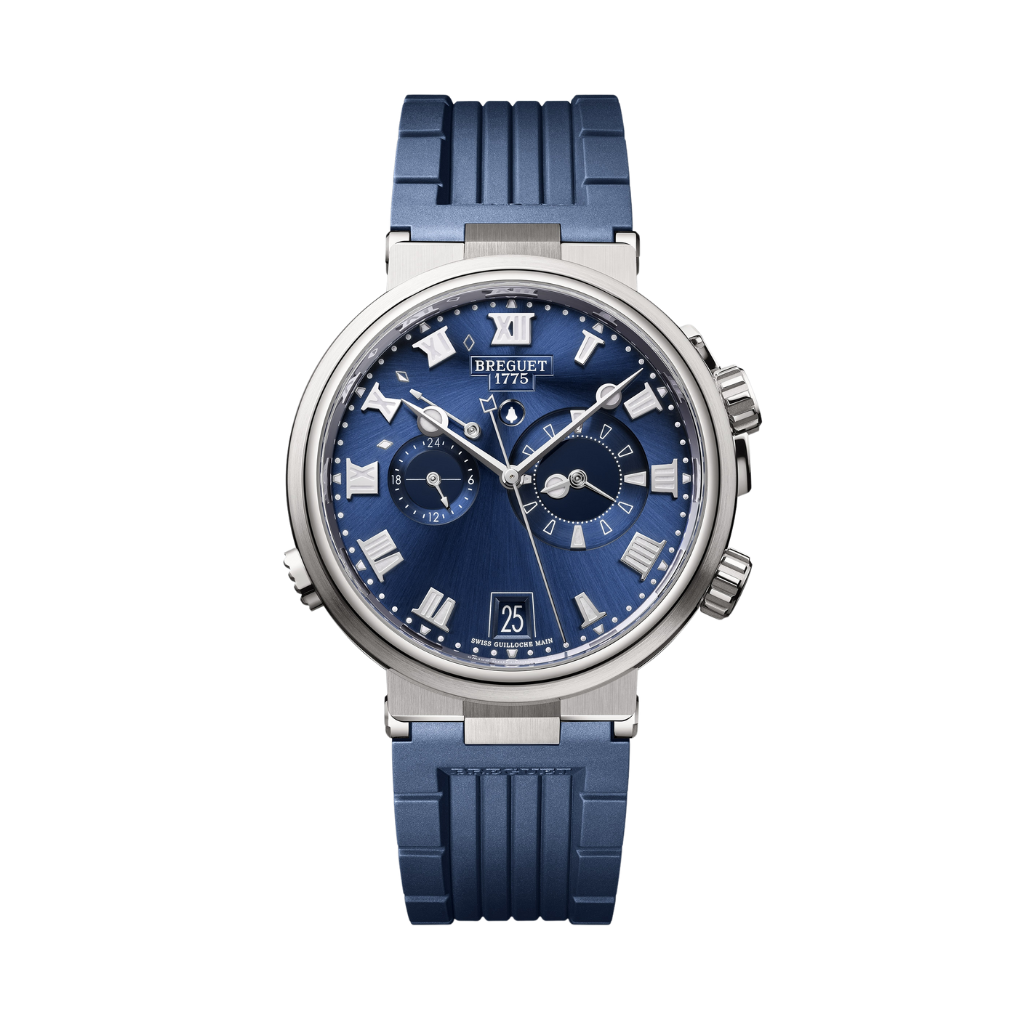 Breguet Marine 40 mm Blue Dial Titanium Blue Rubber Strap 5547TI/Y1/5ZU
