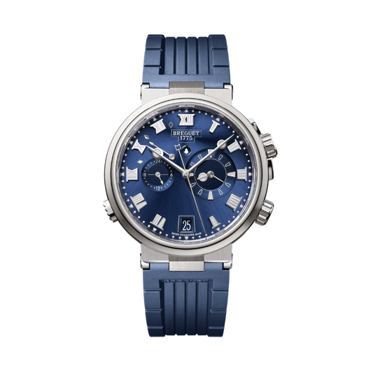 Breguet Marine 40 mm Blue Dial Titanium Blue Rubber Strap 5547TI/Y1/5ZU