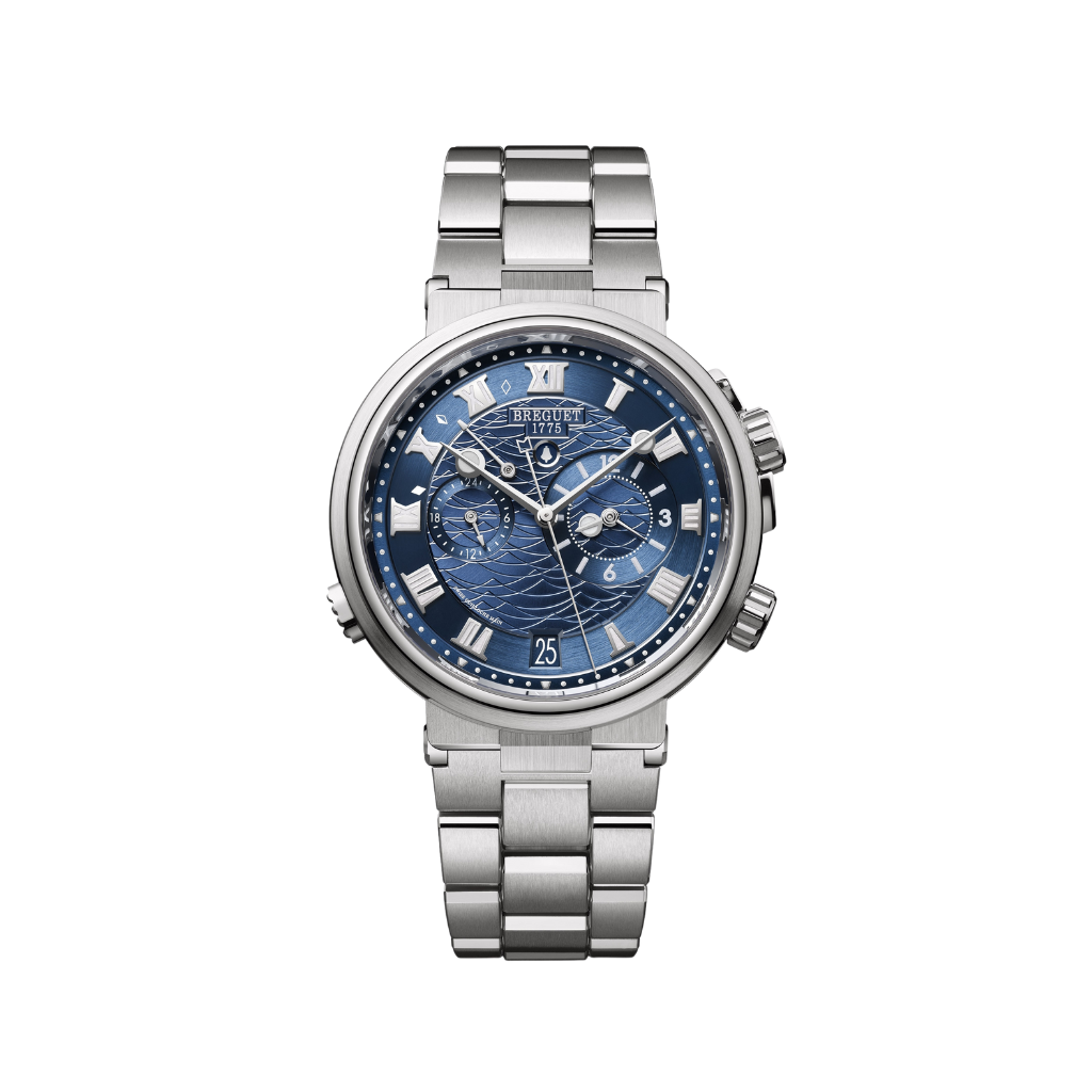 Breguet Marine 40 mm Blue Dial White Gold Bracelet 5547BB/Y2/BZ0