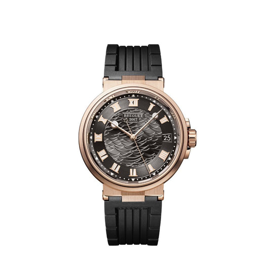 Breguet Marine 40 mm Dark Grey Dial 18k Rose Gold Black Rubber Strap 5517BR/G3/5ZU