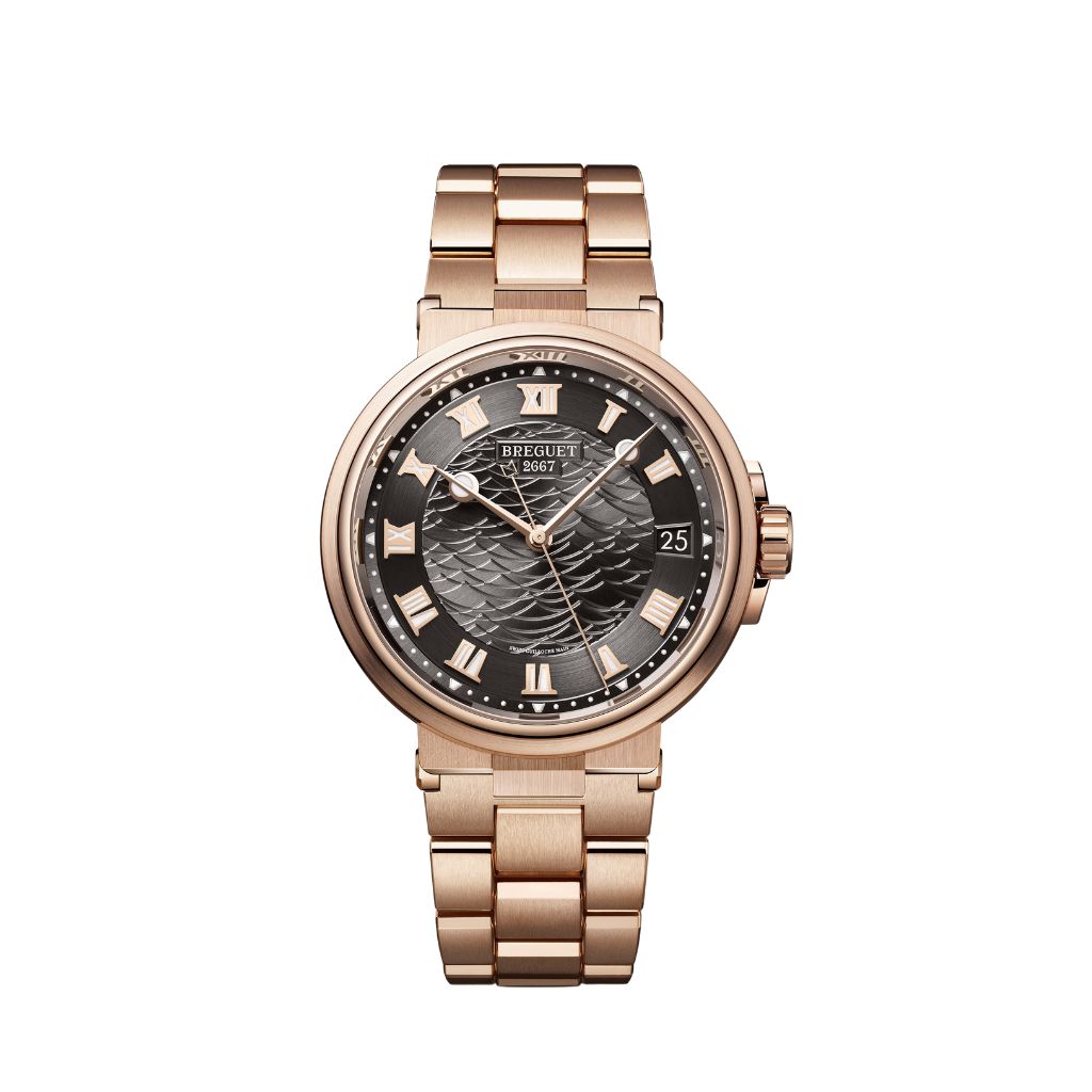 Breguet Marine 40 mm Dark Grey Dial 18k Rose Gold Bracelet 5517BR/G3/RZ0