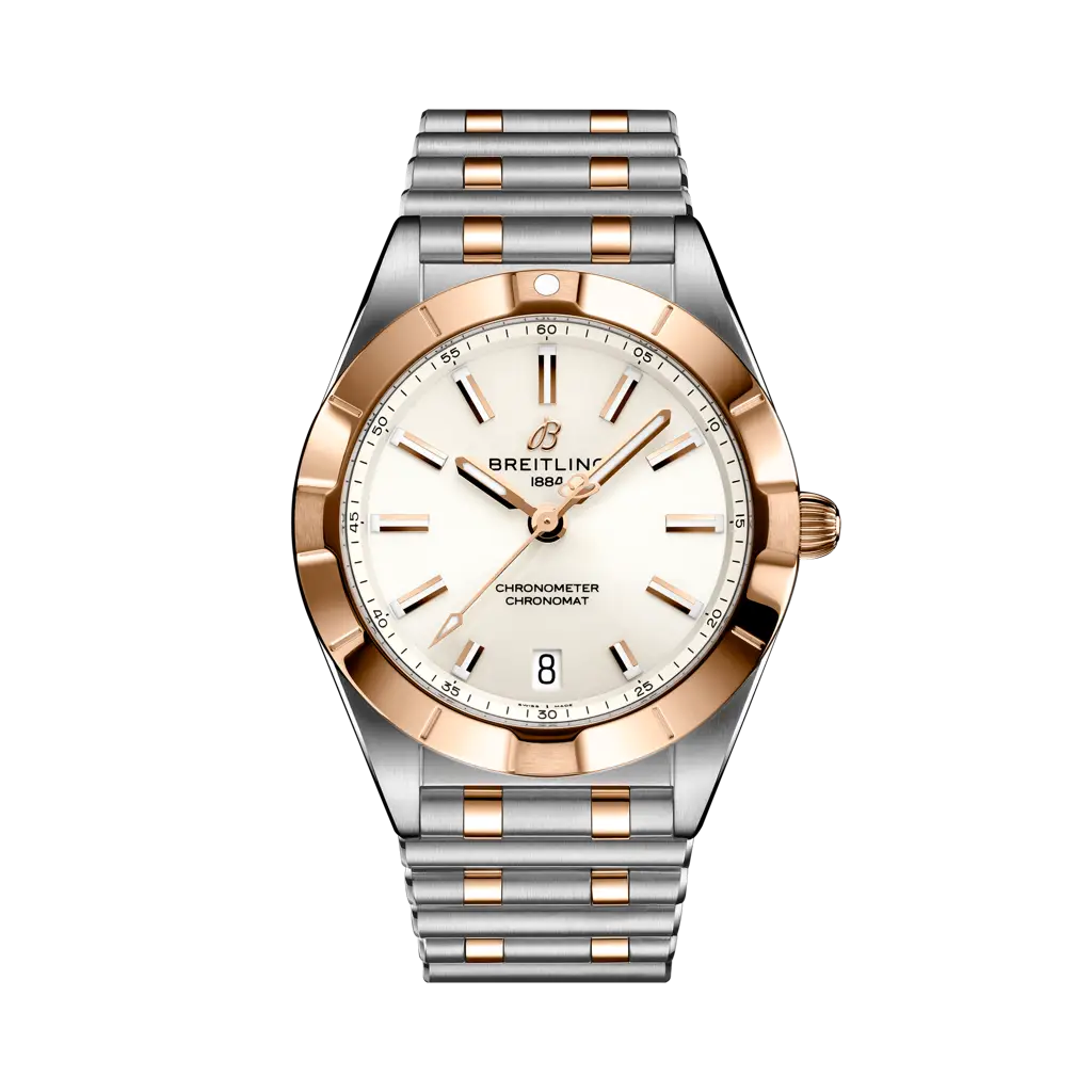 Breitling Chronomat 32mm Beige Dial Stainless Steel & 18K Red Gold Bracelet U77310101A1U1