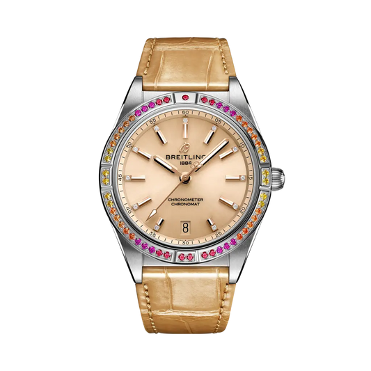 Breitling Chronomat Automatic 36 South Sea 36 mm Beige Dial Stainless Steel Leather Strap A10380611A1P1