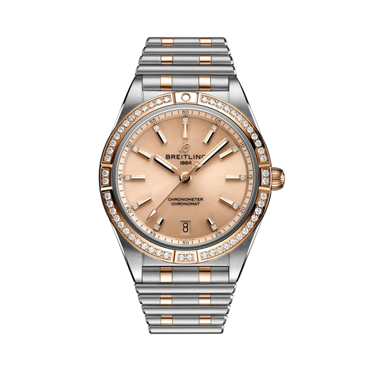 Breitling Chronomat Automatic 36mm Beige Dial Stainless Steel & 18K Red Gold (Gem-Set) Bracelet U10380591K1U1