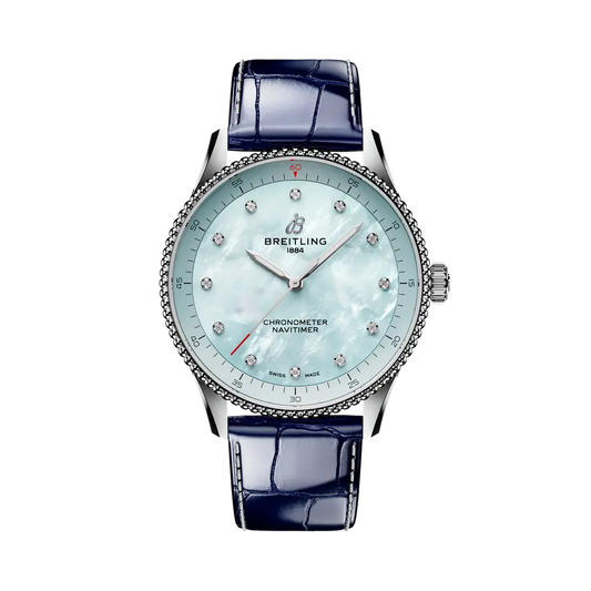 Breitling Navitimer 32 mm Ocean Dial Stainless Steel   Leather Strap A77320171C1P1