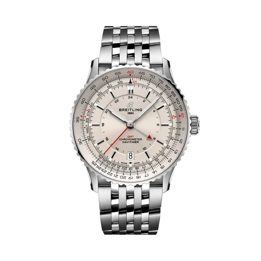 Breitling Navitimer Automatic GMT 41 mm White Dial Stainless Steel Bracelet A32310211G1A1