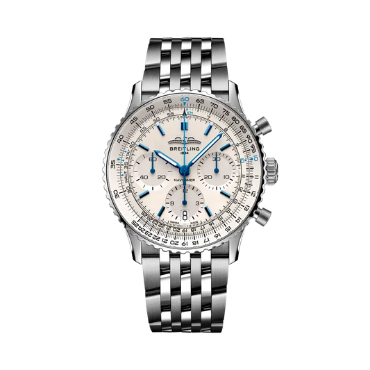 Breitling Navitimer B01 Chronograph 41 mm White Dial Stainless Steel Bracelet AB0139A71G1A1