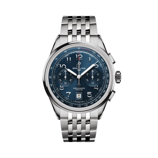 Breitling Premier B01 Chronograph 42 mm Blue Dial Stainless Steel Metal Bracelet AB0145171C1A1