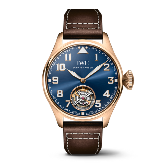 IWC Schaffhausen Big Pilot’s Watch 43 Tourbillon Le Petit Prince 43 mm Blue  Dial 18 Kt Armor Gold® Brown   Strap IW329502