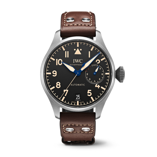 IWC Schaffhausen Big Pilot’s Watch Heritage 46.2  mm Black Dial Titanium Brown    Strap IW501004