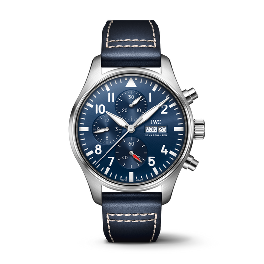 IWC Schaffhausen Pilot's Watch Chronograph 43 mm Blue  Dial Stainless Steel Blue   Strap IW378003