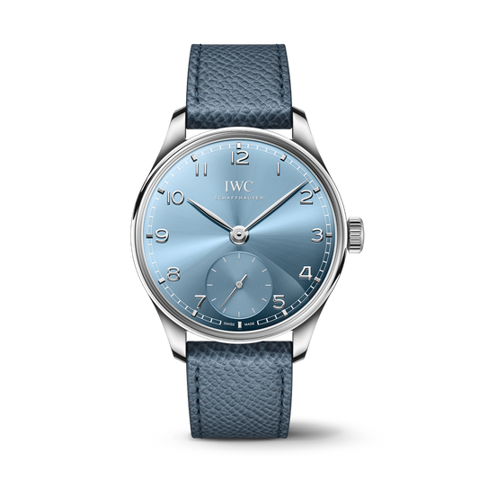 IWC Schaffhausen Portugieser Automatic 40 mm Blue Dial 18k White Gold Light Blue   Strap IW358402