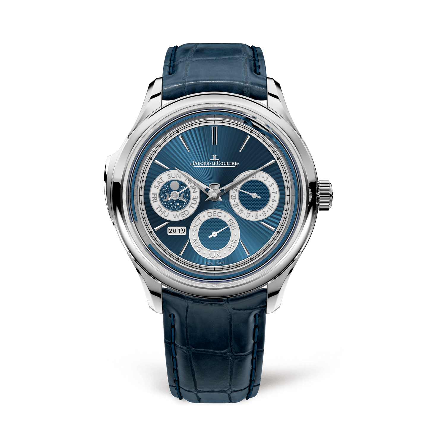 Jaeger-LeCoultre Master Grande Tradition Calibre 950 43 mm Blue Dial White Gold   Leather Strap Q52334E1