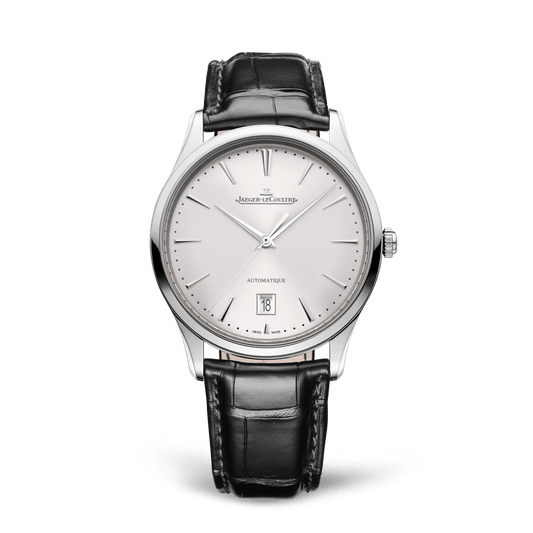 Jaeger-LeCoultre Master Ultra Thin Date 39 mm Silvered Grey Dial Stainless Steel   Leather Strap Q1238420