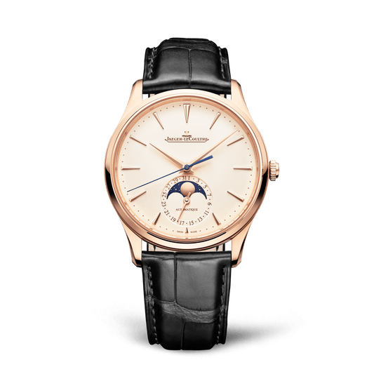 Jaeger-LeCoultre Master Ultra Thin Moon 39 mm Beige Dial Pink Gold   Leather Strap Q1362511